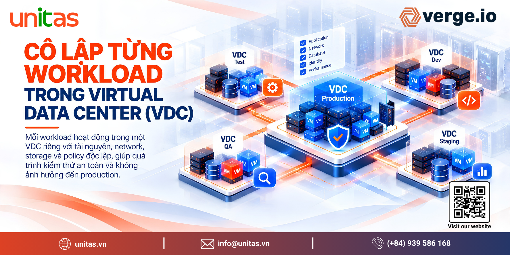 Virtual Data Center VDC trên VergeOS - cô lập workload và môi trường kiểm thử khỏi production